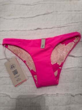 Maaji Radiant Pink Flirt Thin Side Reversible Bikini Bottom